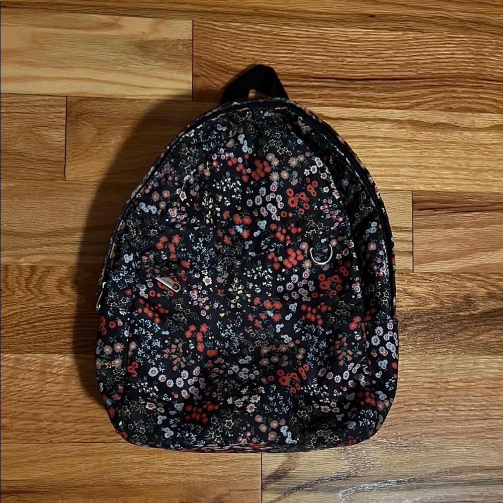 Wild fable Black Floral Mini Backpack